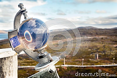 Meteorological instrument for cloud cover measurement Russia Stock Photo