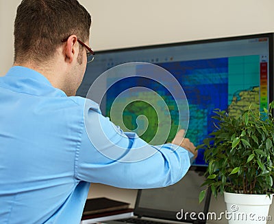 Meteorologist. Stock Photo