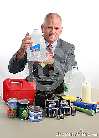 Meteorologist With Water Stock Photo