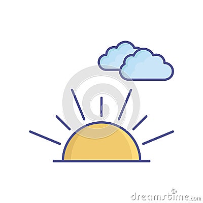 Meteorology Line Style vector icon which can easily modify or edit Stock Photo