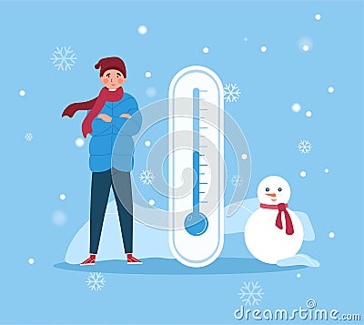 Meteorology thermometer concept Vector Illustration