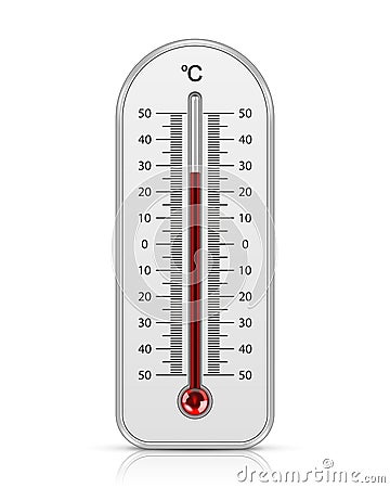 Meteorology thermometer isolated. Vector illustration Cartoon Illustration