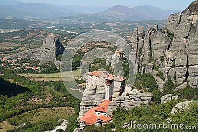 Meteors monasteries in Greece Stock Photo