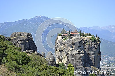 Meteors monasteries in Greece. Stock Photo