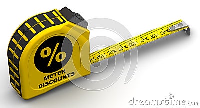 Meter discounts Stock Photo