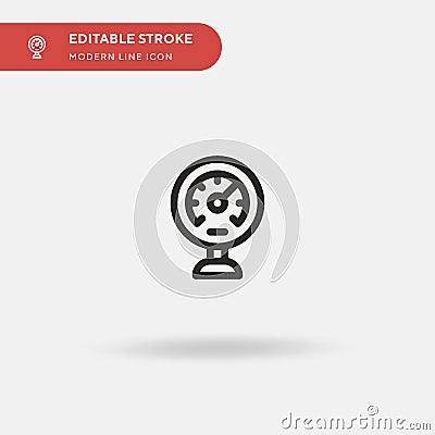 Meter Simple vector icon. Illustration symbol design template for web mobile UI element. Perfect color modern pictogram on Stock Photo