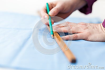 Metering tissue Stock Photo