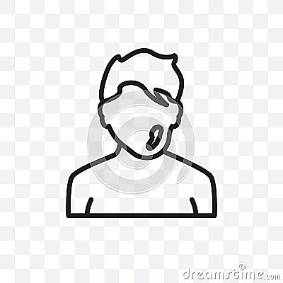 Methicillin-resistant Staphylococcus aureus (MRSA) vector linear icon isolated on transparent background, Methicillin-resistant St Vector Illustration