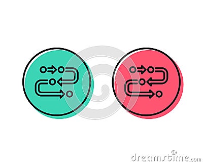 Methodology line icon. Development process sign. Vector Vector Illustration