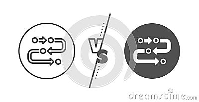 Methodology line icon. Development process sign. Vector Vector Illustration