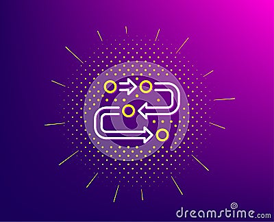 Methodology line icon. Development process sign. Vector Vector Illustration