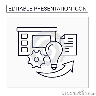 Methodology line icon Vector Illustration