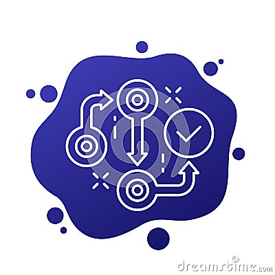 Methodology line icon for web and apps Vector Illustration