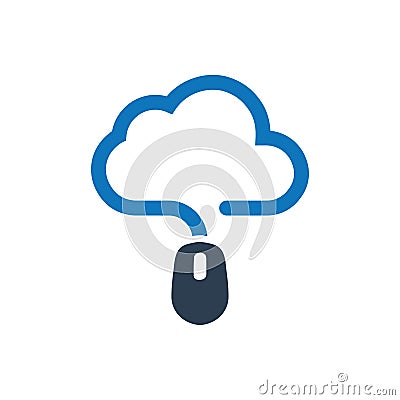 Cloud computing / Online Storage Icon Vector Illustration