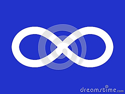 Metis flag blue flag in real proportions and colors, vector Vector Illustration