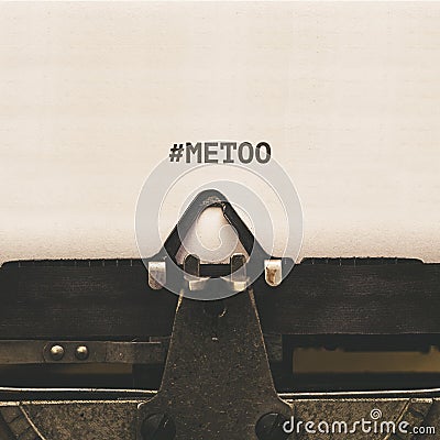 MeToo Hashtag in vintage typewriter Stock Photo