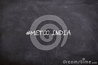 METOO movement in India started against sexual abuse at work place. Stock Photo