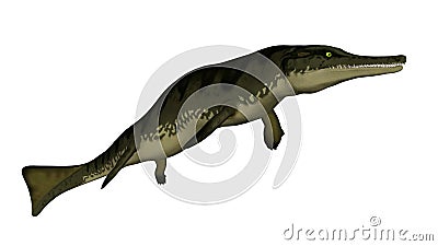 Metriorhynchus prehistoric fish - 3D render Stock Photo
