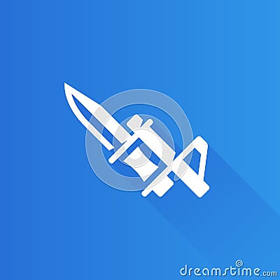 Metro Icon - Bayonet knife Vector Illustration