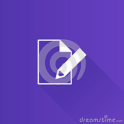 Metro Icon - Document edit Vector Illustration