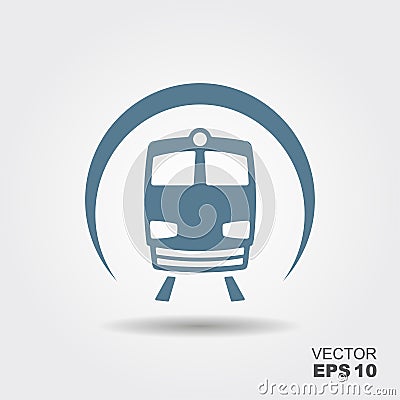 Metro icon flat. Vector Illustration