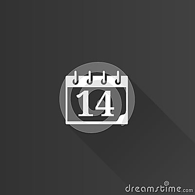 Metro Icon - Valentine calendar Vector Illustration