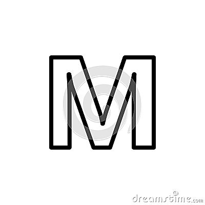 metro sign icon. Element of navigation for mobile concept and web apps. Thin line metro sign icon can be used for web and mobile Stock Photo