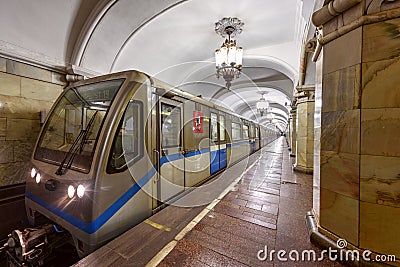 Metro station Komsomolskaya in the center of Moscow, Russia Editorial Stock Photo