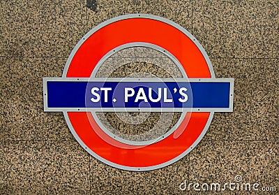 Metro station sign St. Paul Editorial Stock Photo