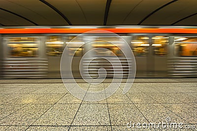 Metro Station, subway at Athens - Greece Editorial Stock Photo