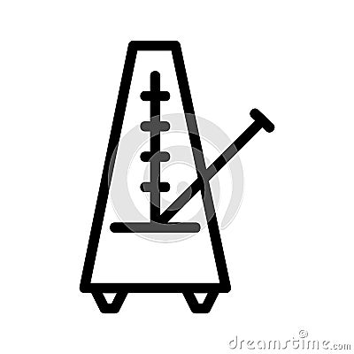 Metronome icon or logo in outline Vector Illustration