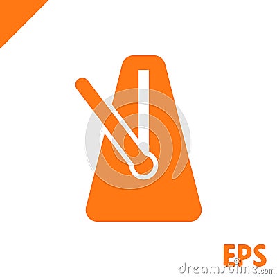 Metronome icon stock vector illustration flat design Vector Illustration