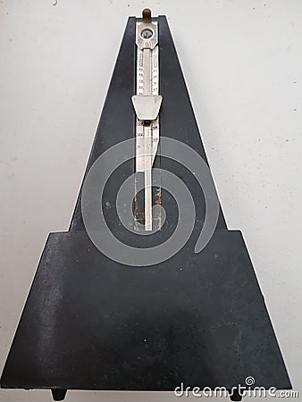 Metronome of the Soviet time. Metronome.Produced in the USSR . Stock Photo