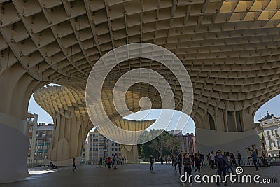 Metropol Parasol, Setas de Sevilla viewpoint Editorial Stock Photo