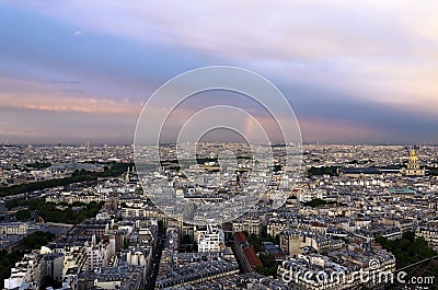 Paris, rainbow reflections on the city Stock Photo