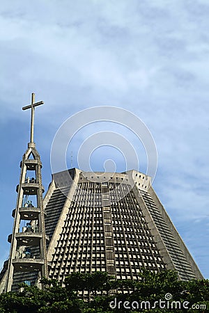 Metropolitan cathedral in Rio de Janeiro Stock Photo