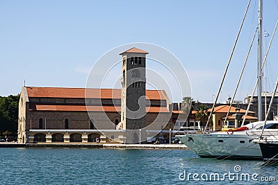 Metropolitan church of the Anunciation in Rhodes Editorial Stock Photo