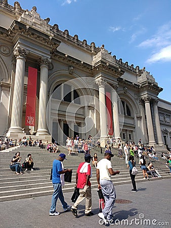 The Metropolitan Museum of Art, the Met, Sagging Pants, Manhattan, New York City, NY, USA Editorial Stock Photo