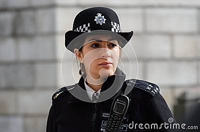 Metropolitan Policewoman on duty Editorial Stock Photo