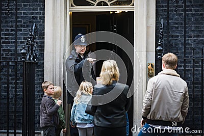 Metropolitan Policewoman on duty in London Editorial Stock Photo