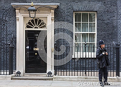 Metropolitan Policewoman on duty in London Editorial Stock Photo