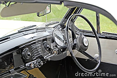 Metropolitan vintage car interior Stock Photo