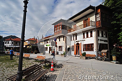 METSOVO, GREECE Main roads of Metsovo a town in Epirus near the Pindus mountains, Northern Greece Editorial Stock Photo