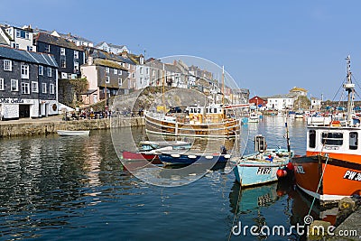 Mevagissey Harbour Cornwall Editorial Stock Photo