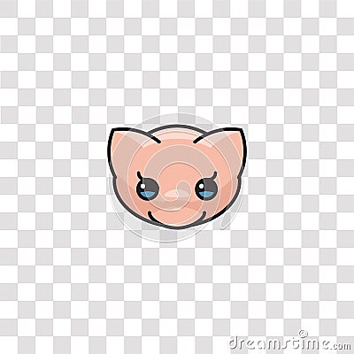 mew icon sign and symbol. mew color icon for website design and mobile app development. Simple Element from pokemon go collection Vector Illustration