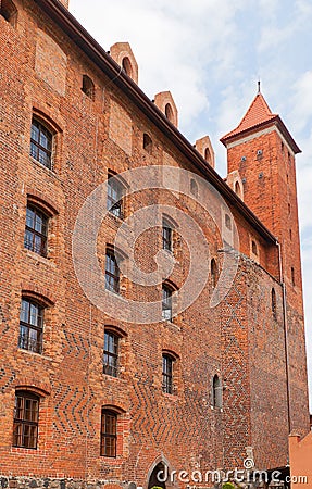 Mewe castle (XIV c.) of Teutonic Order. Gniew, Poland Stock Photo