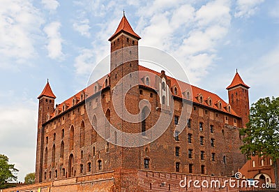 Mewe castle (XIV c.) of Teutonic Order. Gniew, Poland Stock Photo