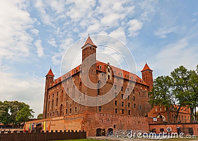 Mewe castle (XIV c. ) of Teutonic Order. Gniew, Poland Stock Photo