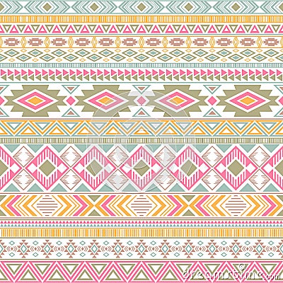 Mexican american indian pattern tribal ethnic motifs geometric vector background. Vector Illustration