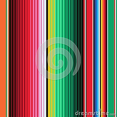 Mexican Blanket Stripes Seamless Vector Illustration